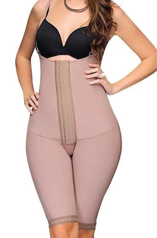 Knee length  Post Surgery high back faja #09175 - Pretty Girl Curves Waist Trainers & Shapewear