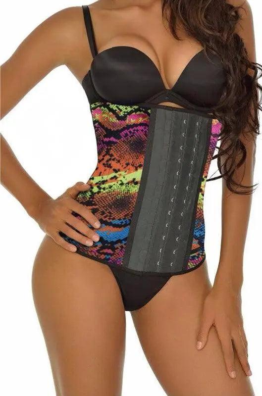 Latex Stylish Neon Snake Waist Trainer - Pretty Girl Curves Waist Trainers & Shapewear