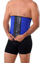 Men Blue Latex Work Out Waist Trimmer #2032 - Pretty Girl Curves Waist Trainers & Shapewear