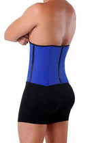 Men Blue Latex Work Out Waist Trimmer #2032 - Pretty Girl Curves Waist Trainers & Shapewear