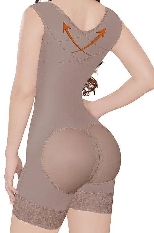 Mid Thigh  Faja with Bra #6086 (FINAL SALE ) - Pretty Girl Curves Waist Trainers & Shapewear