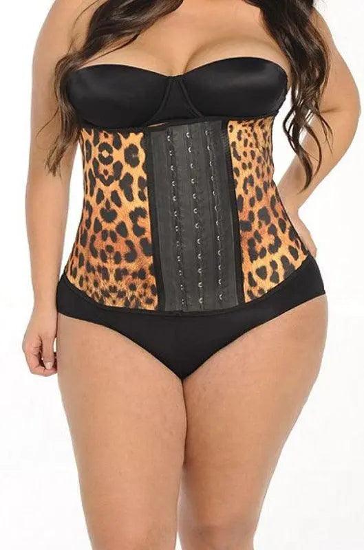 Plus Size Leopard Print Waist Trainer #2024 - Pretty Girl Curves Waist Trainers & Shapewear