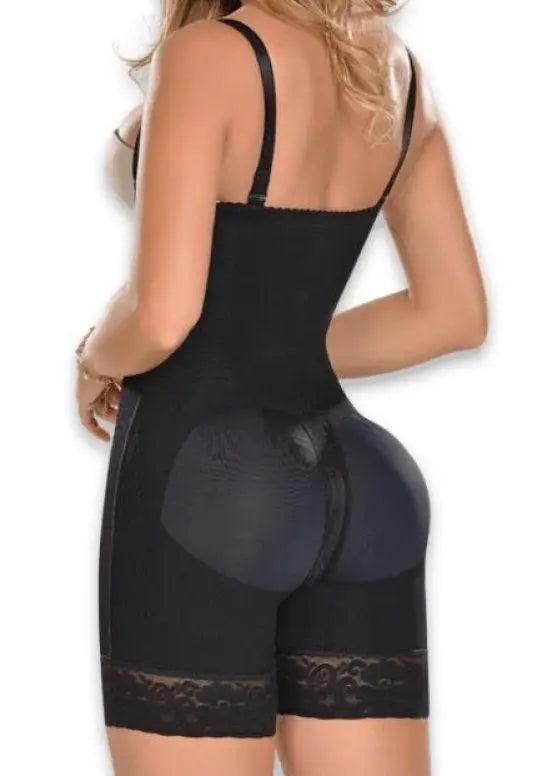 Strapless  Black Mid thigh shaper #0066 - Pretty Girl Curves Waist Trainers & Shapewear